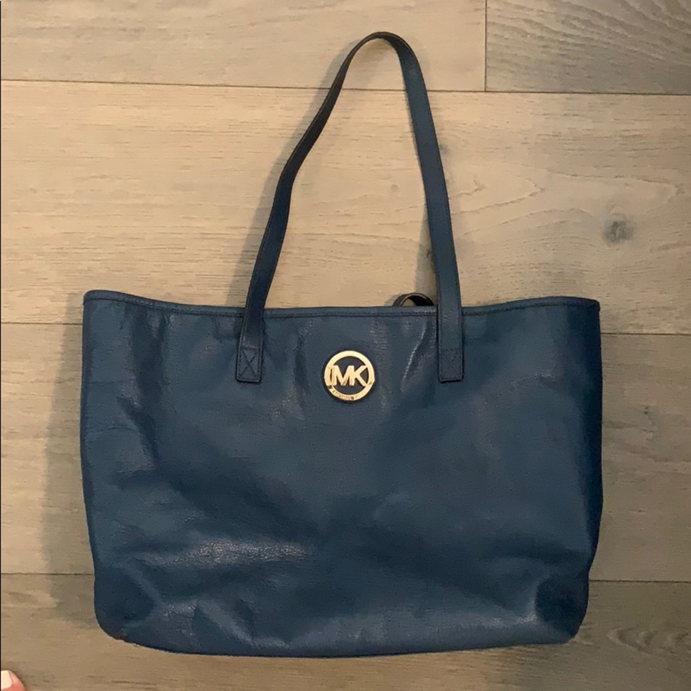 Blue Michael Kors Tote
